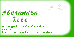 alexandra kele business card